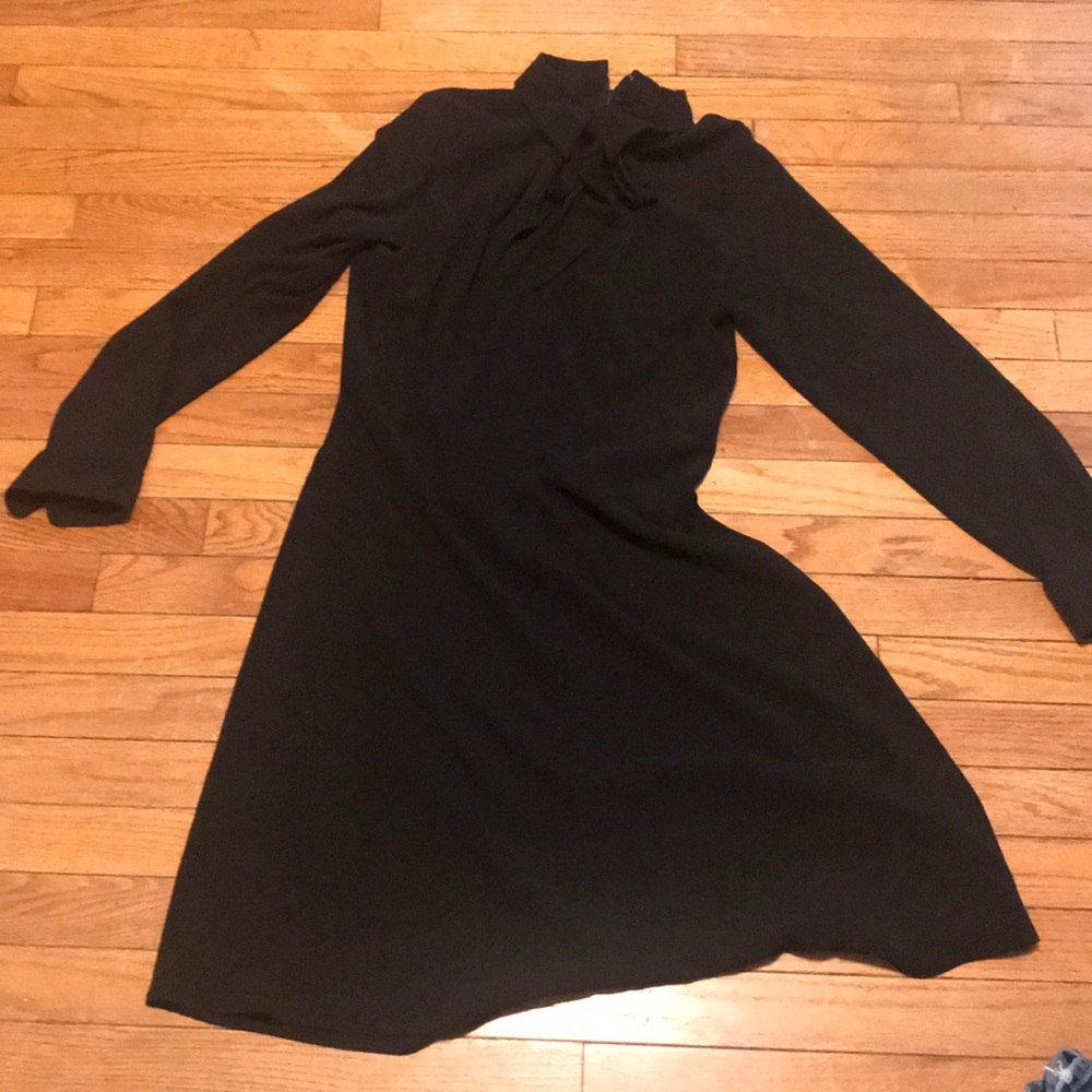 Black collared dress